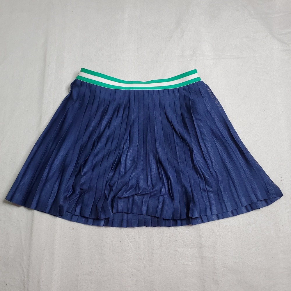 J. Crew Women's Skort Blue Pleated Athletic Golf Mesh BN701 Size Medium